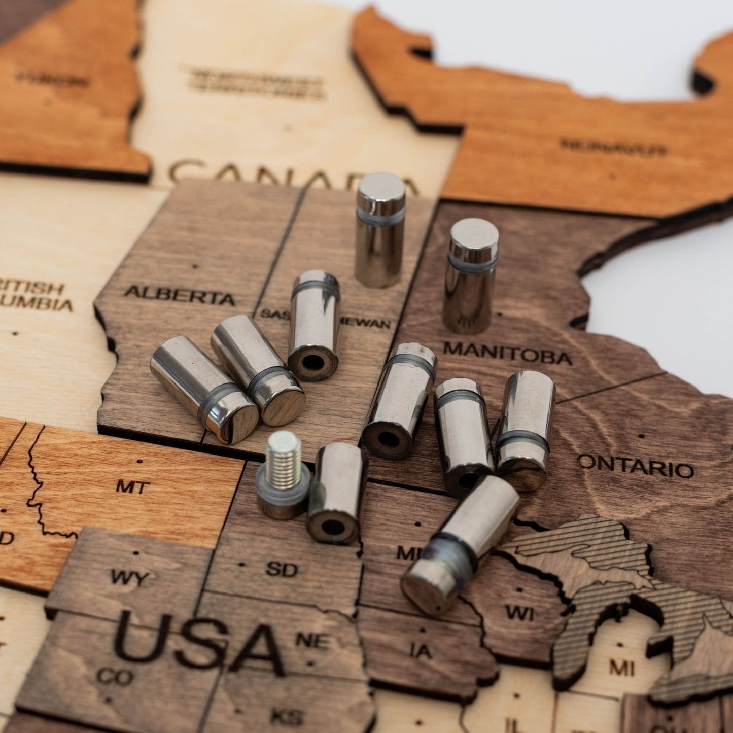 3D LED Wooden World Map 3.0 Multicolor