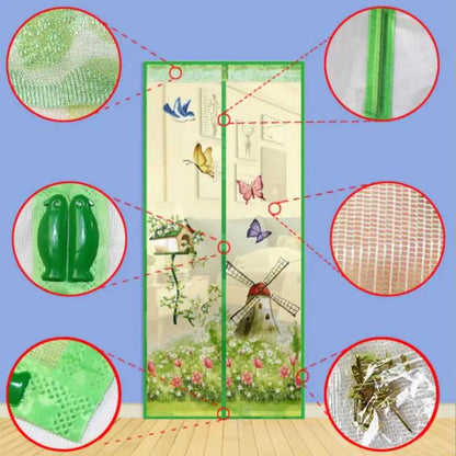 Mosquito and Fly Screen Door Curtain with Magnetic Closure - luxuryhomedecoridea.com