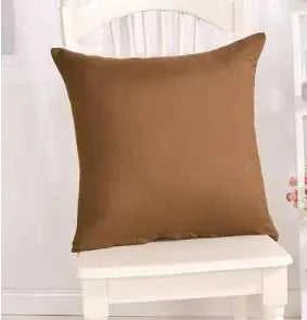 Solid Color Plush Pillow Covers for Sofa and Office