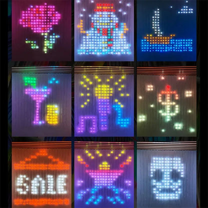 APP Controlled 16 Million Colors RGB LED Curtain Lights Holiday Party Decoration