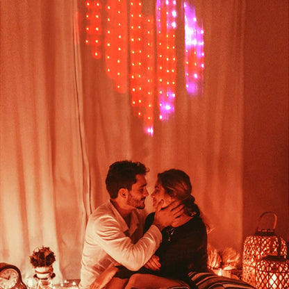 APP Controlled 16 Million Colors RGB LED Curtain Lights Holiday Party Decoration