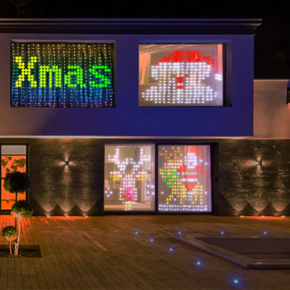 APP Controlled 16 Million Colors RGB LED Curtain Lights Holiday Party Decoration