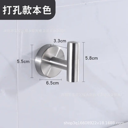 304 Stainless Steel Wall Hook with Strong Adhesive