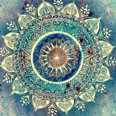 Cube Round Diamond Painting - Mandala Flower Design