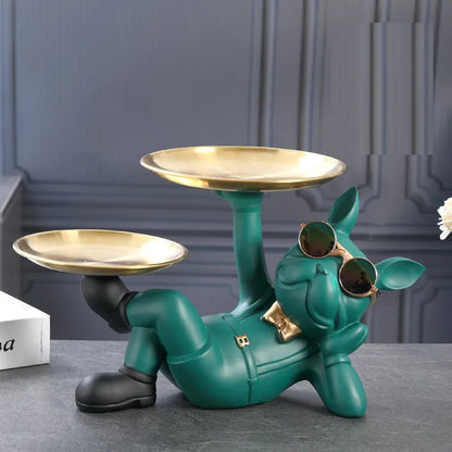 Decorative Dog Key Tray and Storage Organizer
