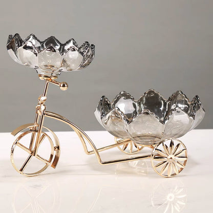 Modern European Luxury Glass Fruit Bowl for Home Decor