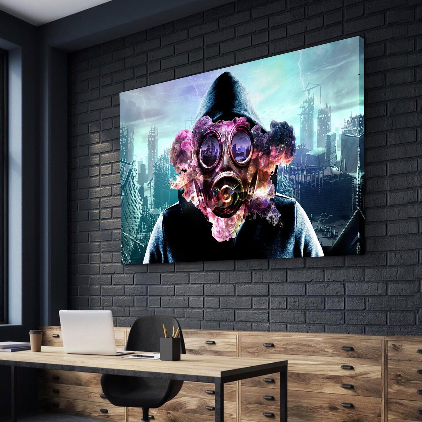 Framed Canvas Wall Art - Tarsier Monkey Design
