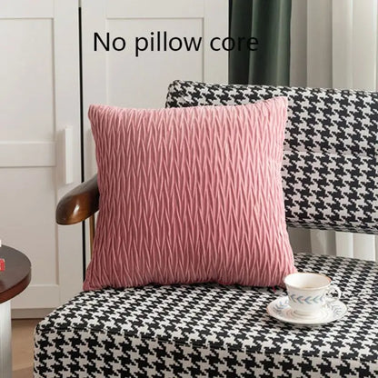 1pc Solid Color Throw Pillow Cover (Pillow Not Included)