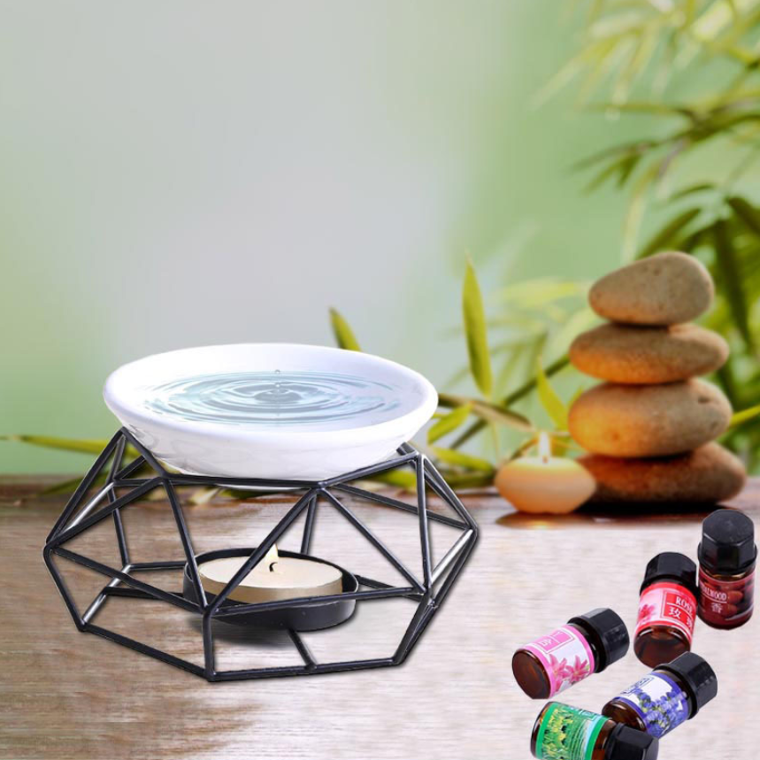 Spatial Iron Incense Burner and Indoor Candle Holder