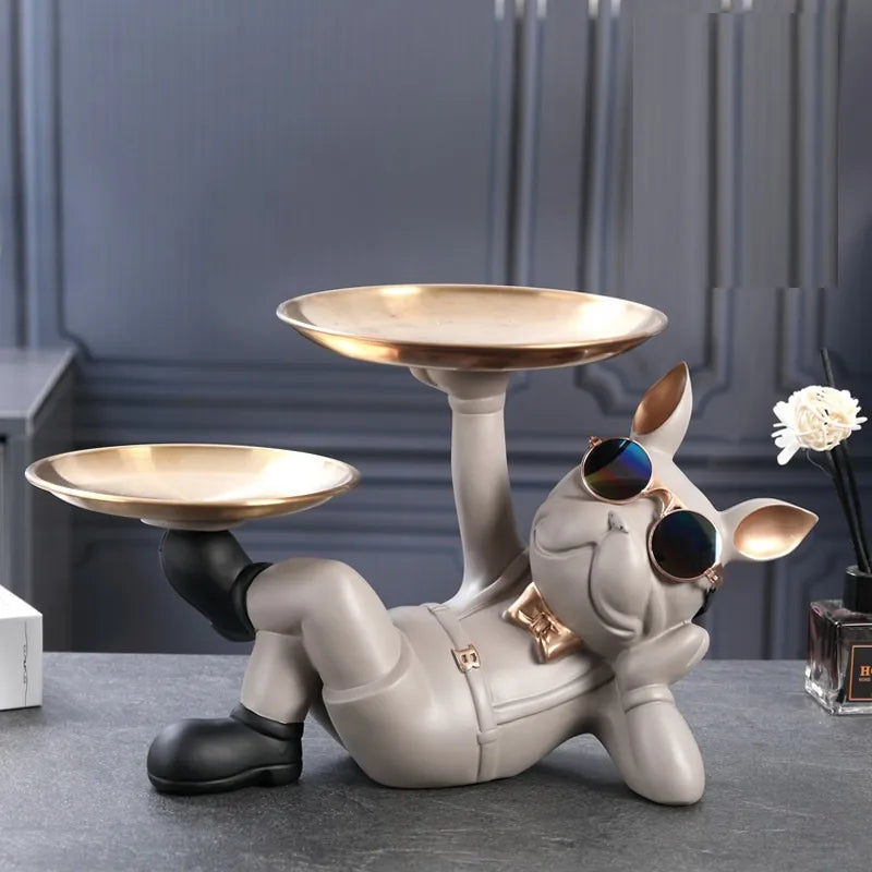 Decorative Dog Key Tray and Storage Organizer