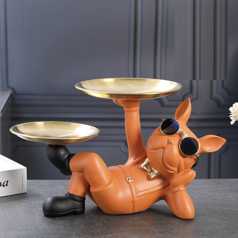 Decorative Double Plate Key & Storage Tray