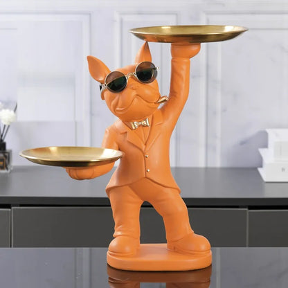 Decorative Dog Key Tray and Storage Organizer