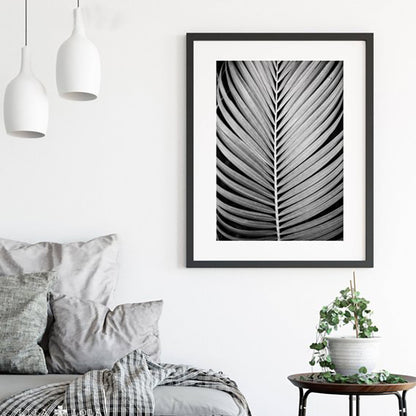 Modern Minimalist Black and White Plant Wall Art