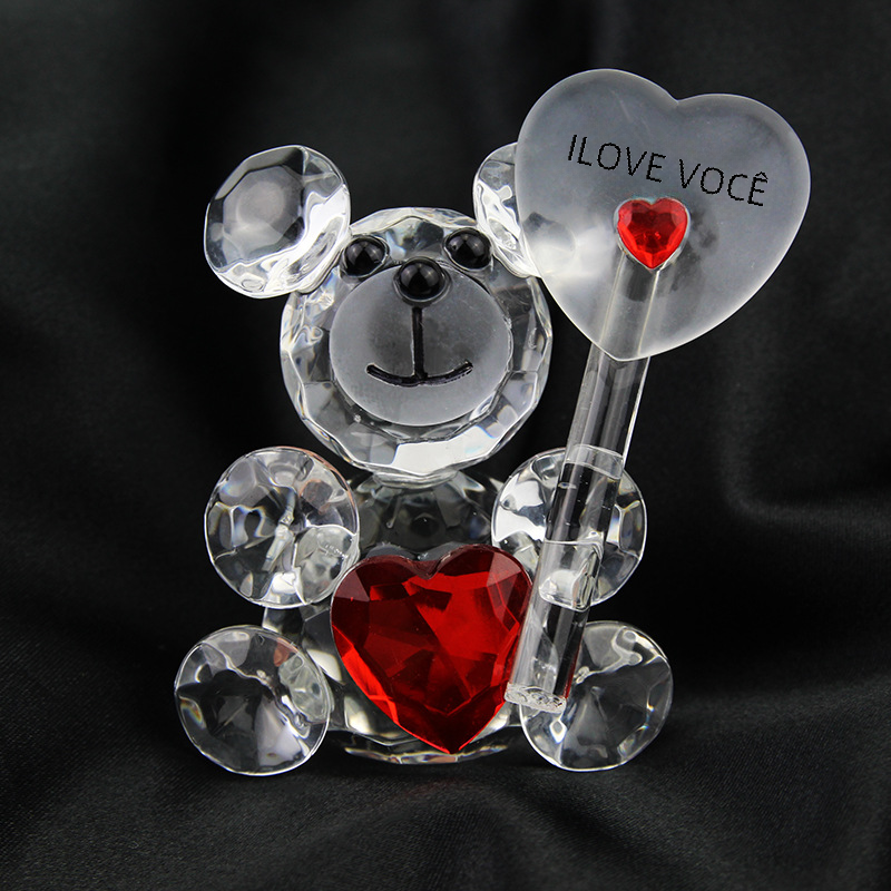 Creative Crystal Bear Figurine for Home Decor