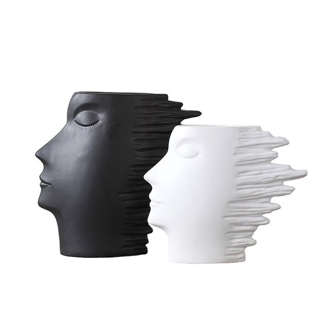 Nordic Modern Minimalist Home Decor Abstract Face Vase