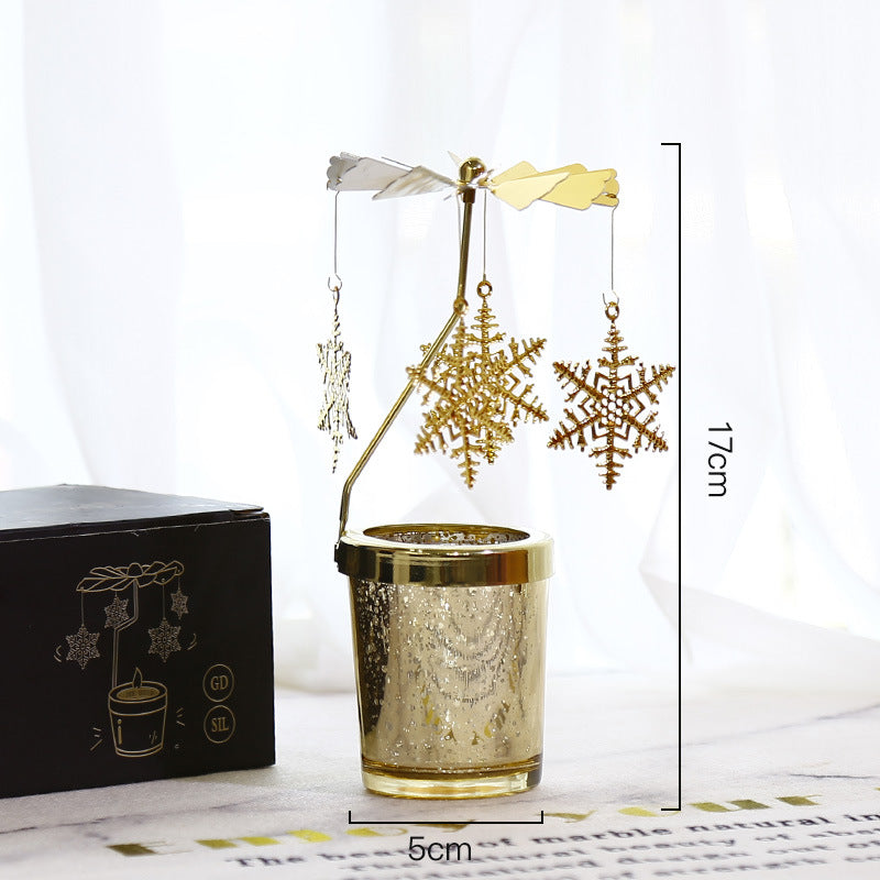European Style Rotating Candle Holder for Modern Dining
