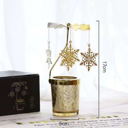 European Style Rotating Candle Holder for Modern Dining