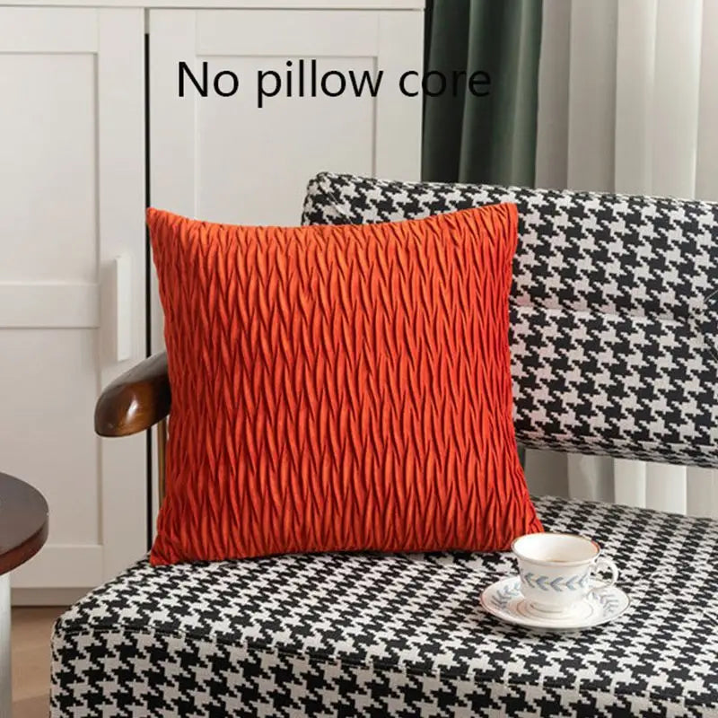 1pc Solid Color Throw Pillow Cover (Pillow Not Included)