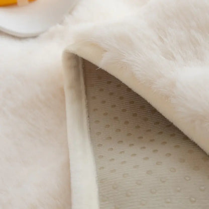 French Cream Bubble Massage Plush Window Cushion Mat