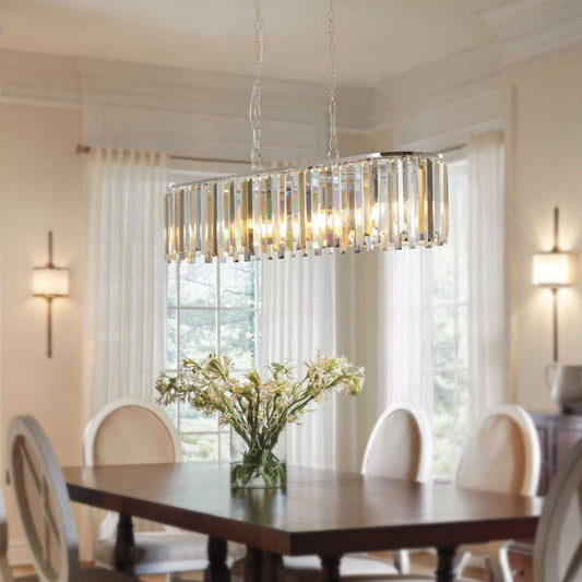 Oval Crystal ceiling chandelier Luxury Home Decor Light Fixture (No Bulbs) - luxuryhomedecoridea.com