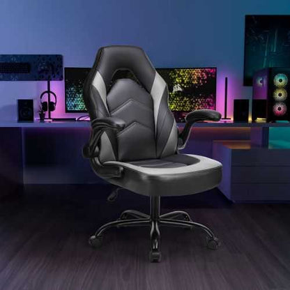 Ergonomic Office Computer Home Gaming Desk Chair Adjustable PU Leather Racing Chair Flip-up Armrest For Christmas Furniture - luxuryhomedecoridea.com