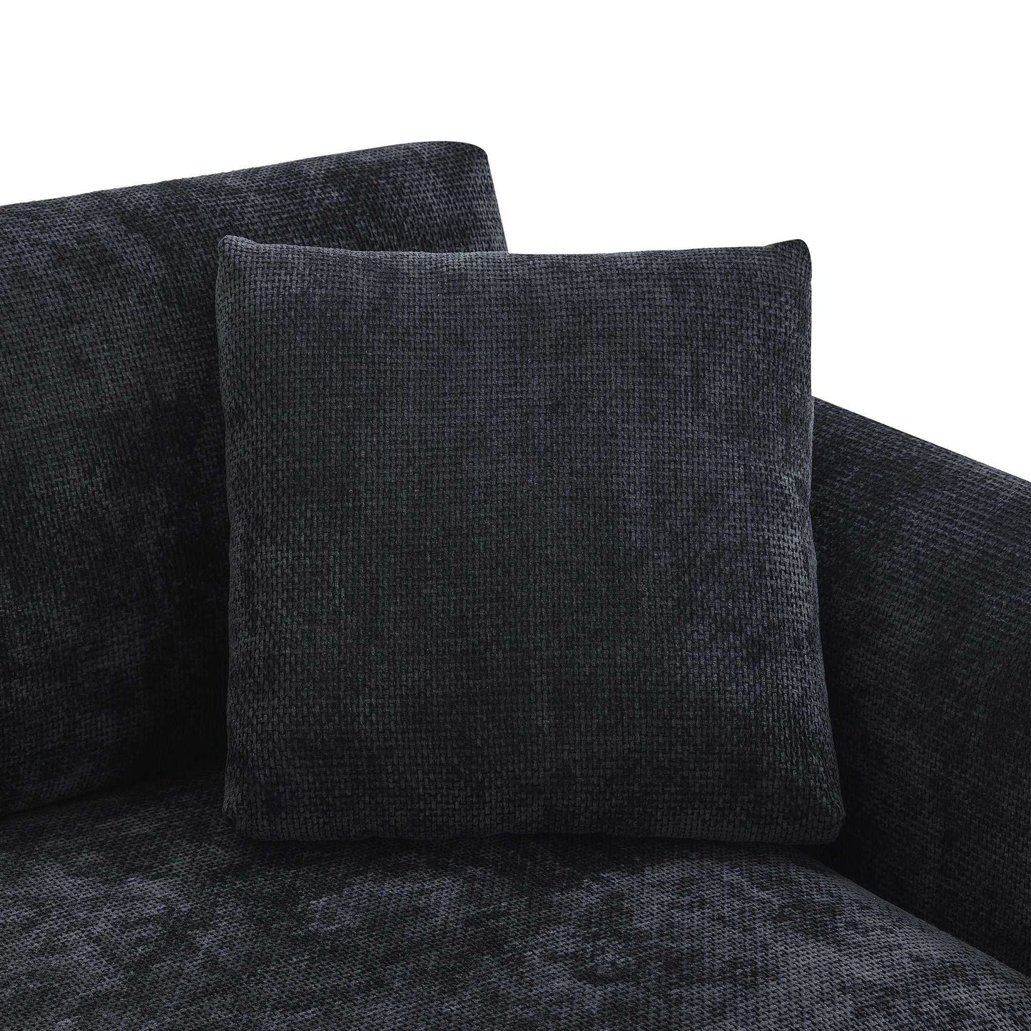 [VIDEO provided][New] 96*56" Modern Cloud Sectional Sofa,L-shaped Luxury Couch Set with 2 Free pillows,4-seat Chenille Indoor Furniture with Oversized Chaise for Living Room,Apartment,Office,3 Colors - luxuryhomedecoridea.com