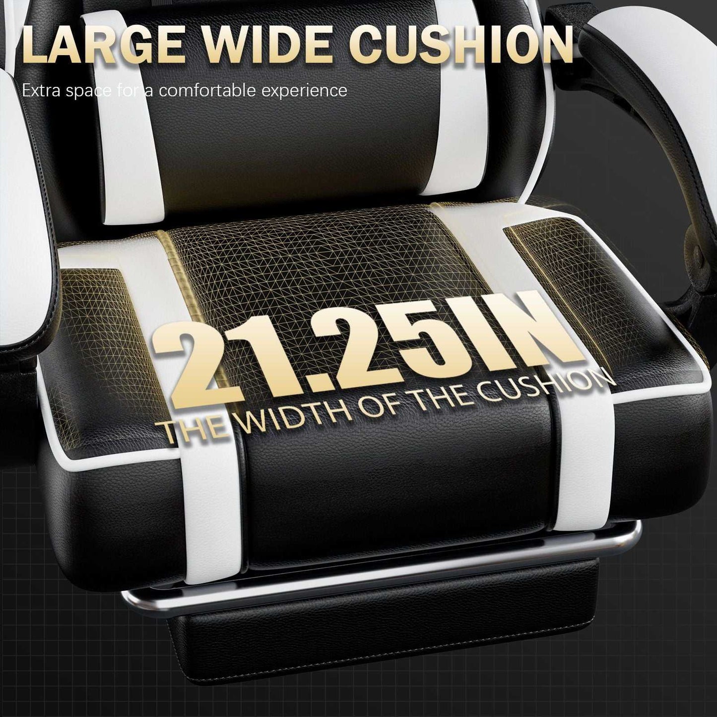 Video Game Chairs for Adults, PU Leather Gaming Chair with Footrest, 360°Swivel Adjustable Lumbar Pillow Gamer Chair, Comfortable Computer Chair for Heavy People - luxuryhomedecoridea.com