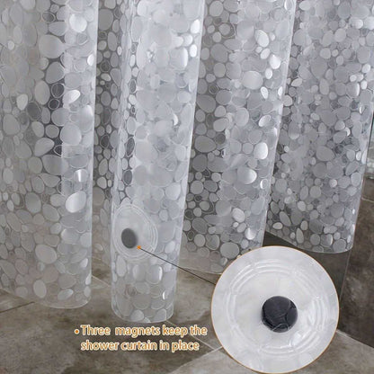 Shower Curtain Liner 3D Transparent EVA Bathroom Curtain Liner Plastic - luxuryhomedecoridea.com