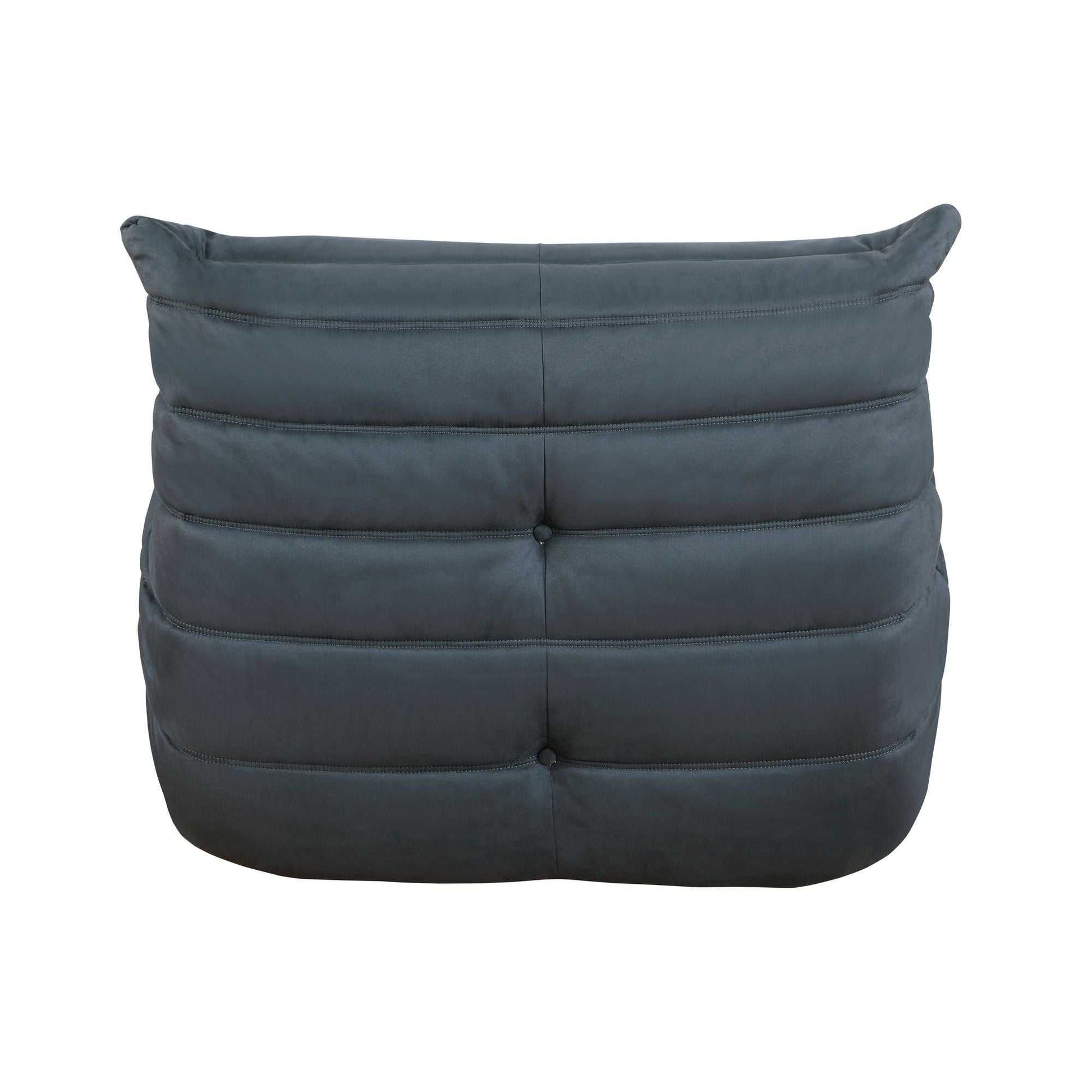 Luxury Accent Chair Button-Tufted Detail Charcoal Microfiber Comfy Chair Living Room Furniture 1pc - luxuryhomedecoridea.com