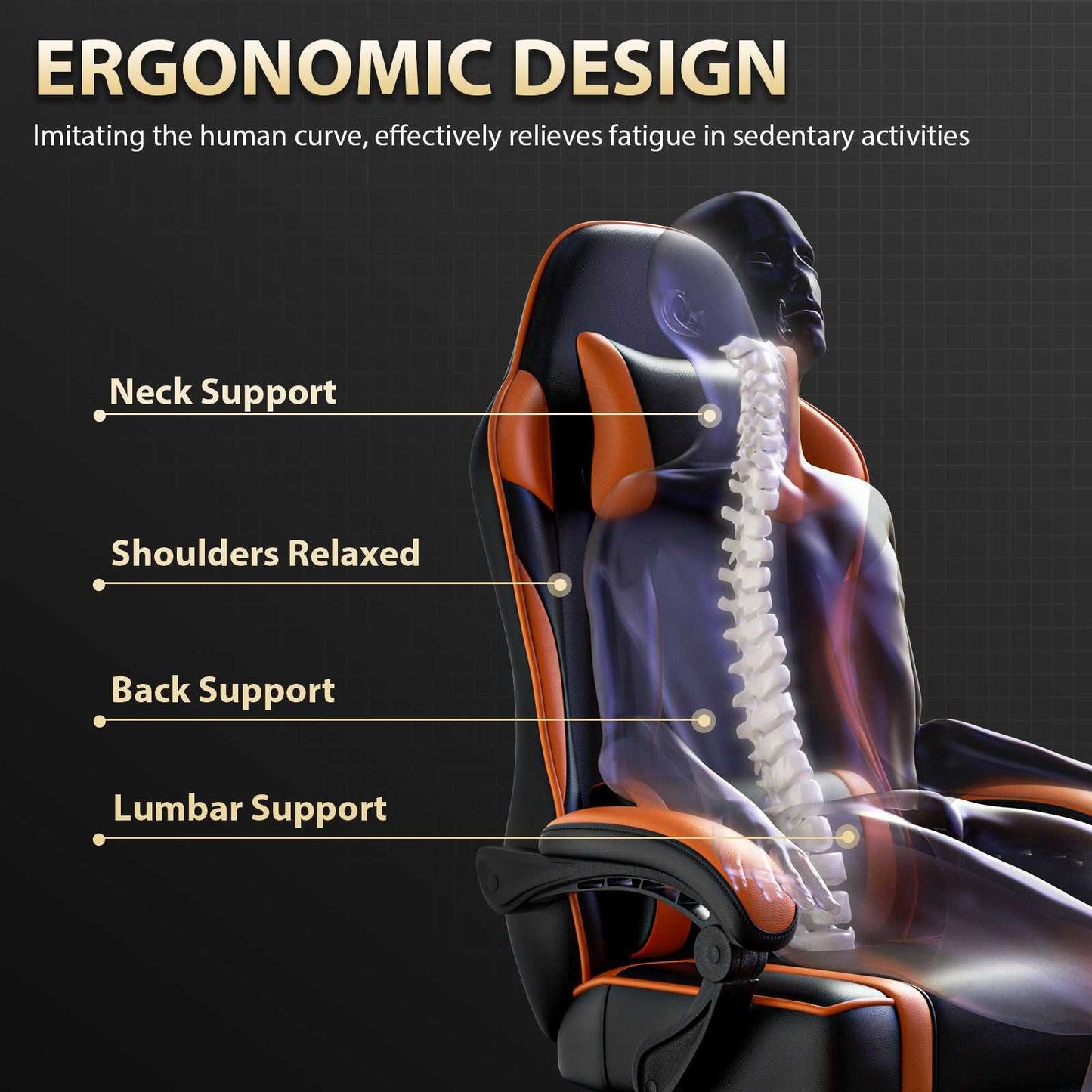 Video Game Chairs for Adults, PU Leather Gaming Chair with Footrest, 360°Swivel Adjustable Lumbar Pillow Gamer Chair, Comfortable Computer Chair for Heavy People - luxuryhomedecoridea.com