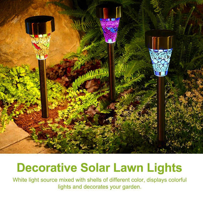 6Packs Solar Garden Lights Outdoor Solar Pathway Lights IP44 Water-resistant Landscape Lights 8Hrs Lawn Lamps for Yard Driveway Walkway - luxuryhomedecoridea.com
