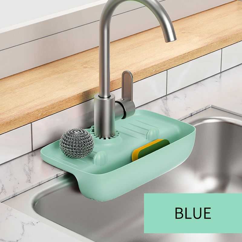 1pc Splash Guard For Sink Faucet; 10.63"x5.51"; Faucet Drain Rack; Super Absorbent Fast Drying Mat Sink Gadgets; Drip Catcher For Kitchen; Drain Storage Rack For Kitchen Rag And Sponge Brush - luxuryhomedecoridea.com