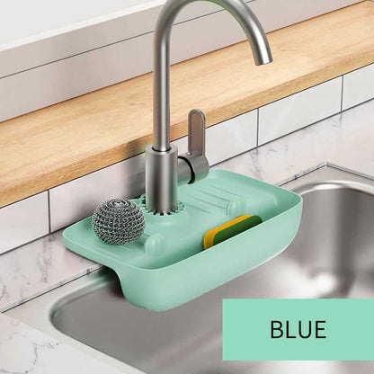 1pc Splash Guard For Sink Faucet; 10.63"x5.51"; Faucet Drain Rack; Super Absorbent Fast Drying Mat Sink Gadgets; Drip Catcher For Kitchen; Drain Storage Rack For Kitchen Rag And Sponge Brush - luxuryhomedecoridea.com