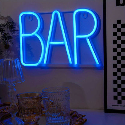 1pc, BAR Neon Light, LED Business Bar Sign Light On Off Switch Open Bright Light Neon, Without Battery - luxuryhomedecoridea.com