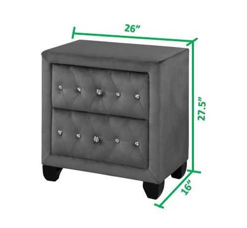 Sophia Queen Bed 4 Piece Gray - luxuryhomedecoridea.com