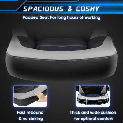 Ergonomic Office Computer Home Gaming Desk Chair Adjustable PU Leather Racing Chair Flip-up Armrest For Christmas Furniture - luxuryhomedecoridea.com