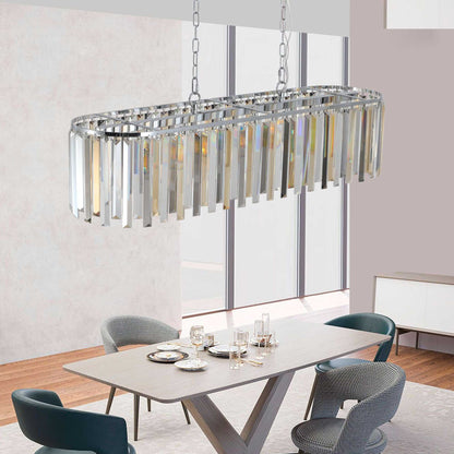 Oval Crystal ceiling chandelier Luxury Home Decor Light Fixture (No Bulbs) - luxuryhomedecoridea.com
