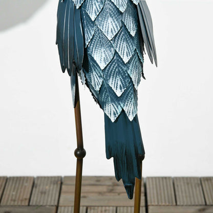 2-Piece Crane Garden Sculptures Blue for Lawn Patio Backyard Decoration 28.5"-29" - luxuryhomedecoridea.com