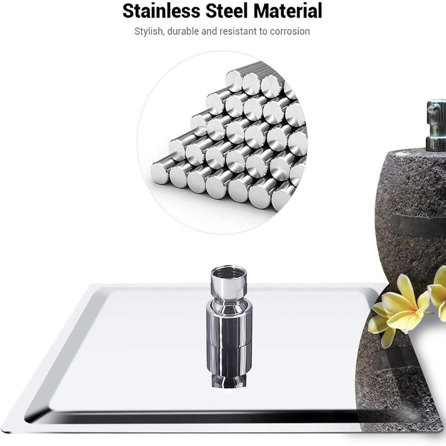Stainless Steel High Pressure Shower Head Waterfall Full Body Coverage Waterfall Shower Head - luxuryhomedecoridea.com