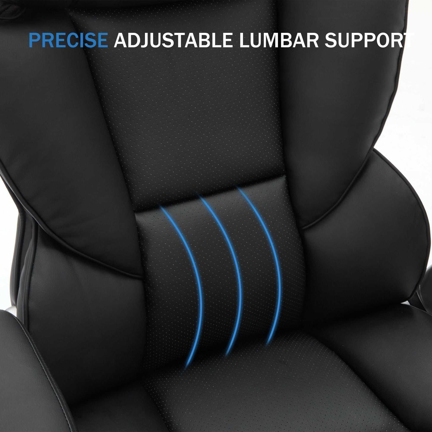Big and Tall Office Chair 500lbs with Adjustable Lumbar Support, Executive Office Chair with Flip-up Armrest and Wider Seat, Ergonomic Leather Chair Breathable with Quiet Rubber Wheels Black - luxuryhomedecoridea.com