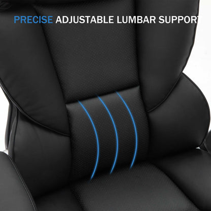 Big and Tall Office Chair 500lbs with Adjustable Lumbar Support, Executive Office Chair with Flip-up Armrest and Wider Seat, Ergonomic Leather Chair Breathable with Quiet Rubber Wheels Black - luxuryhomedecoridea.com