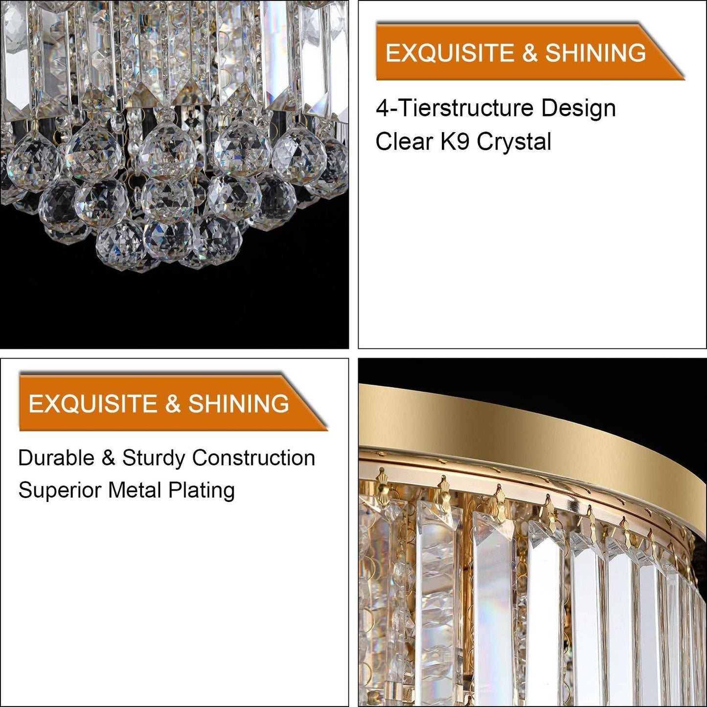 (Same as W1340110372/L5009) Gold luxury modern style crystal lights,large ceiling chandeliers,dining room,living room,bedroom (Bulb Not Included) - luxuryhomedecoridea.com