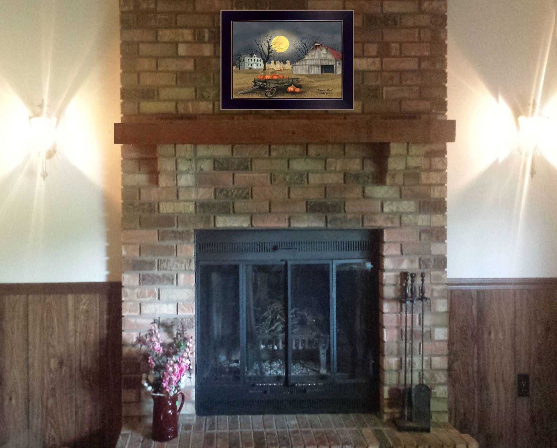 "Harvest Moon" by Billy Jacobs, Ready to Hang Framed Print, Black Frame - luxuryhomedecoridea.com