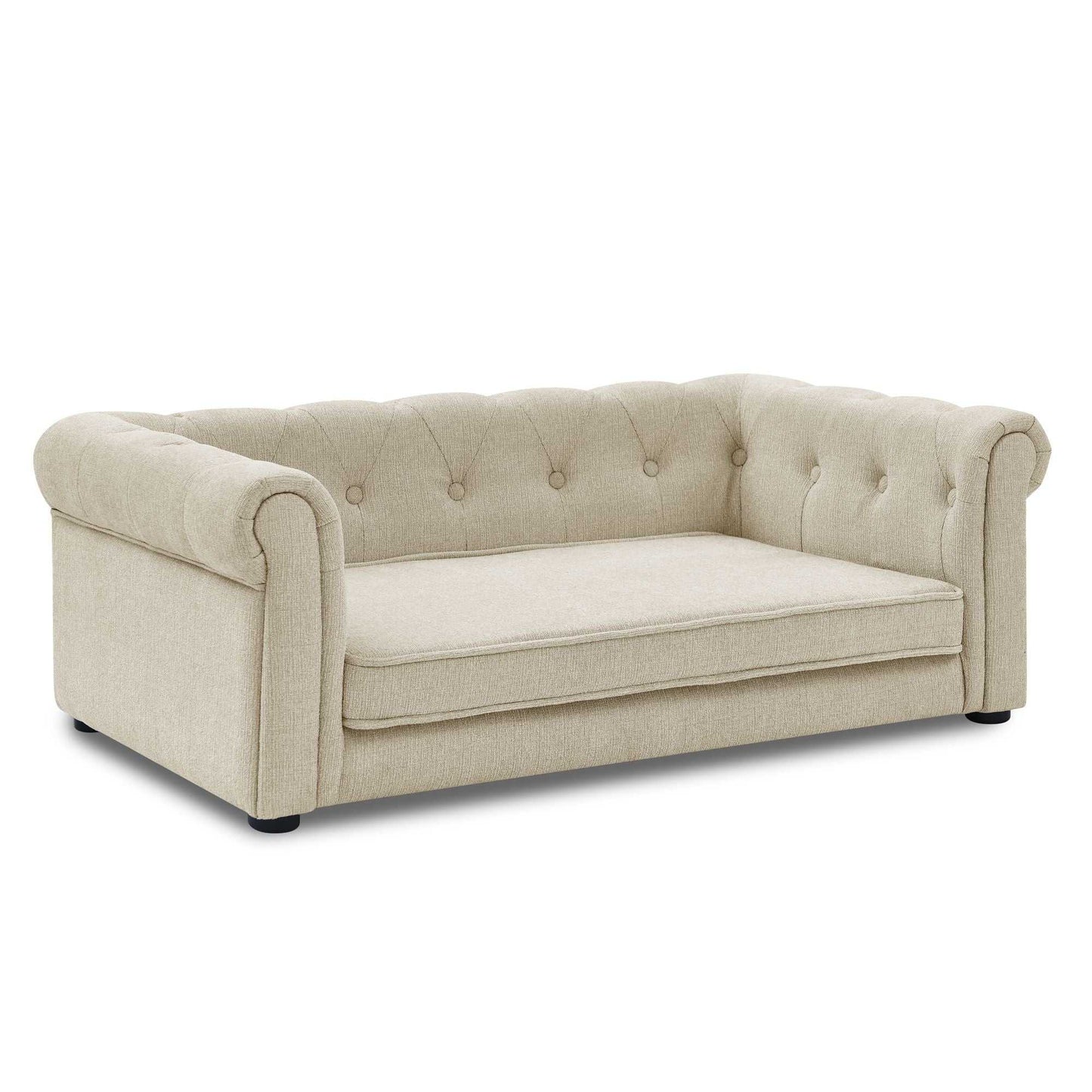 Elegant Rectangle Pet Bed for Medium and Large Dogs, Durable Elevated Dog Sofa Bed, Comfortable Dog Couch, Modern and Stylish Dog Sofa for Large Dogs,Beige - luxuryhomedecoridea.com