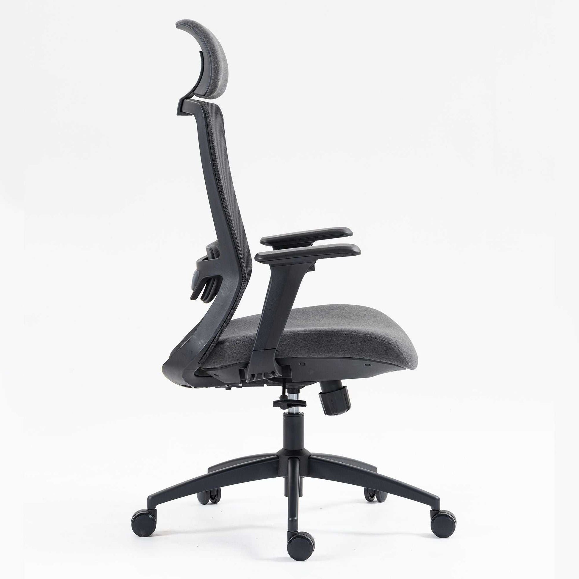 Ergonomic Mesh Office Chair with Adjustable Headrest and Lumbar Support, Breathable Back Design for Home and Office Use 8322H - luxuryhomedecoridea.com