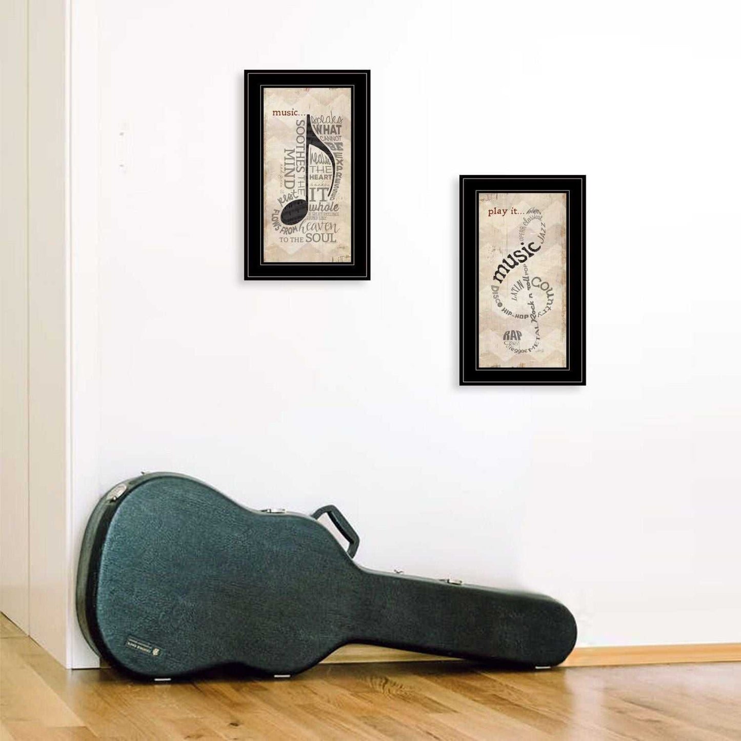 Trendy Decor 4U "Music" Framed Wall Art, Modern Home Decor Framed Print for Living Room, Bedroom & Farmhouse Wall Decoration by Marla Rae - luxuryhomedecoridea.com
