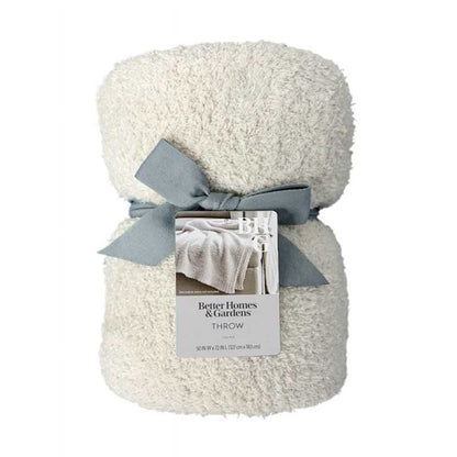 Beige Cozy Knit Throw, 50" x 72" - luxuryhomedecoridea.com
