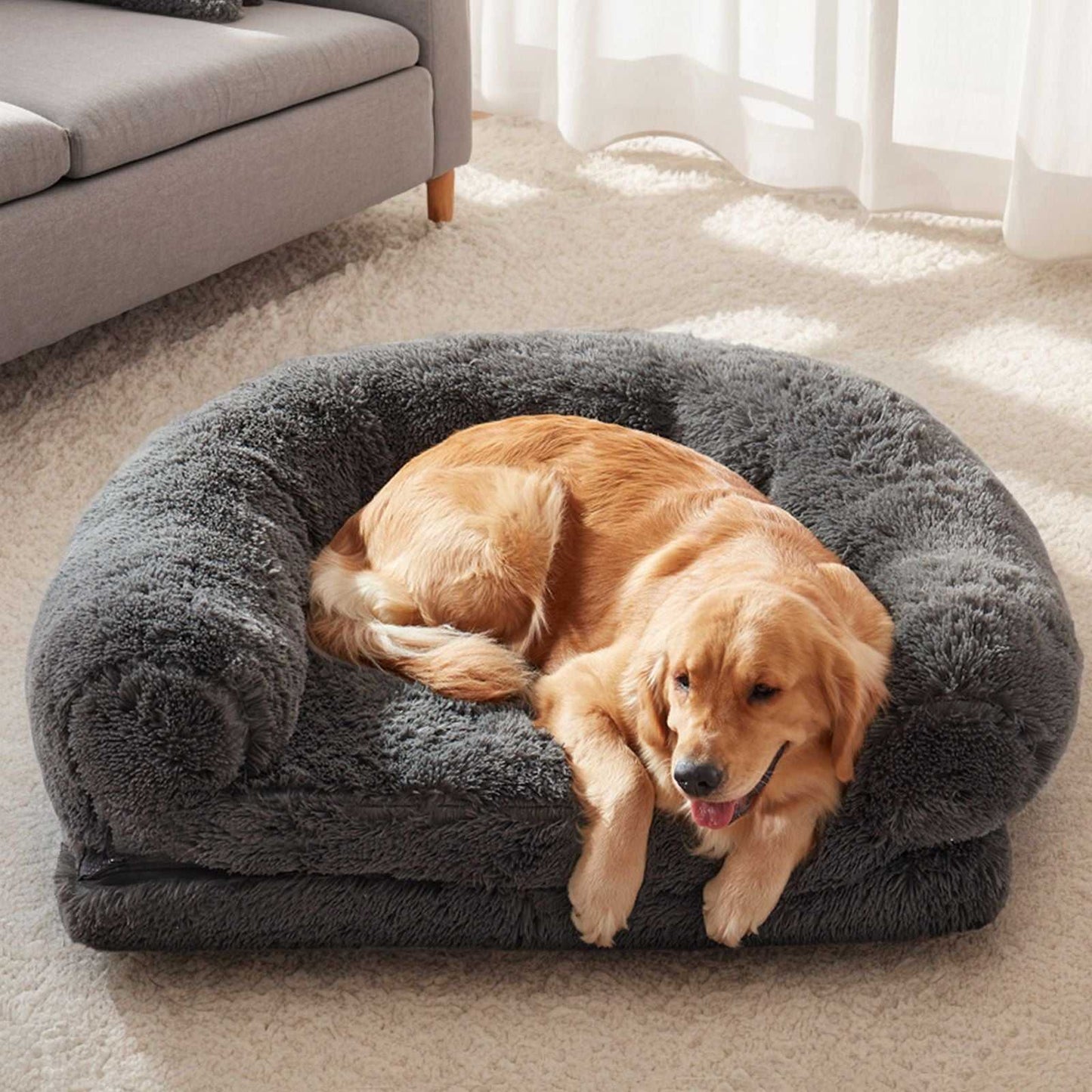 Human Dog Bed, 71"x43"x12" Dog Beds for Large Dogs, Foldable Plush Washable Dog Bed for People Doze Off, Orthopedic Dog Beds for Humans Size Fits You and Pets - luxuryhomedecoridea.com
