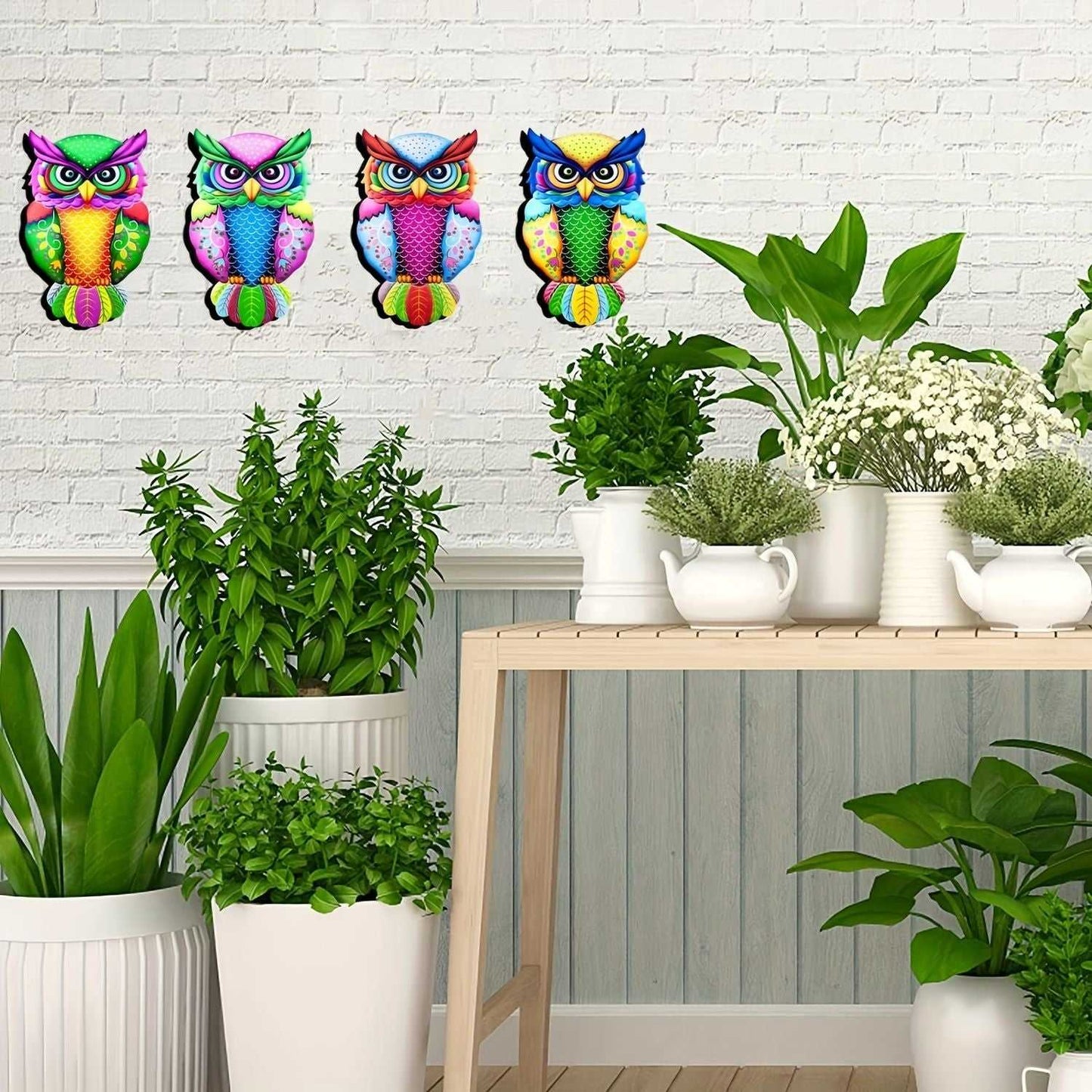 1pc Metal Owl Wall Decor, Outside Garden Decoration, Yard Art Outdoor Patio Fence Lawn Ornament, Home Decor, Room Decor, Party Supplies, Birthday Gift, Holiday Decor - luxuryhomedecoridea.com