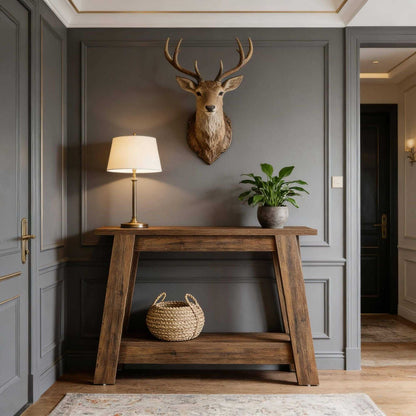 Console Table, 2-Tier Farmhouse Sofa Entryway Table with Storagew - luxuryhomedecoridea.com